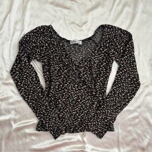 Hollister Floral Long Sleeve Top